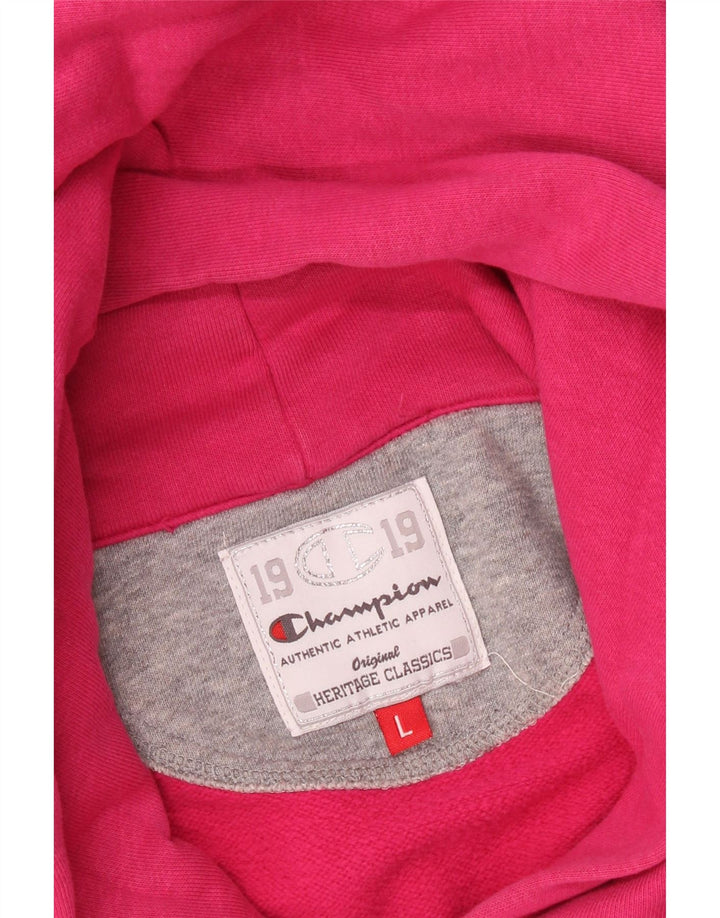 CHAMPION Pull à capuche graphique Heritage Classics pour femme UK 16 Large Rose