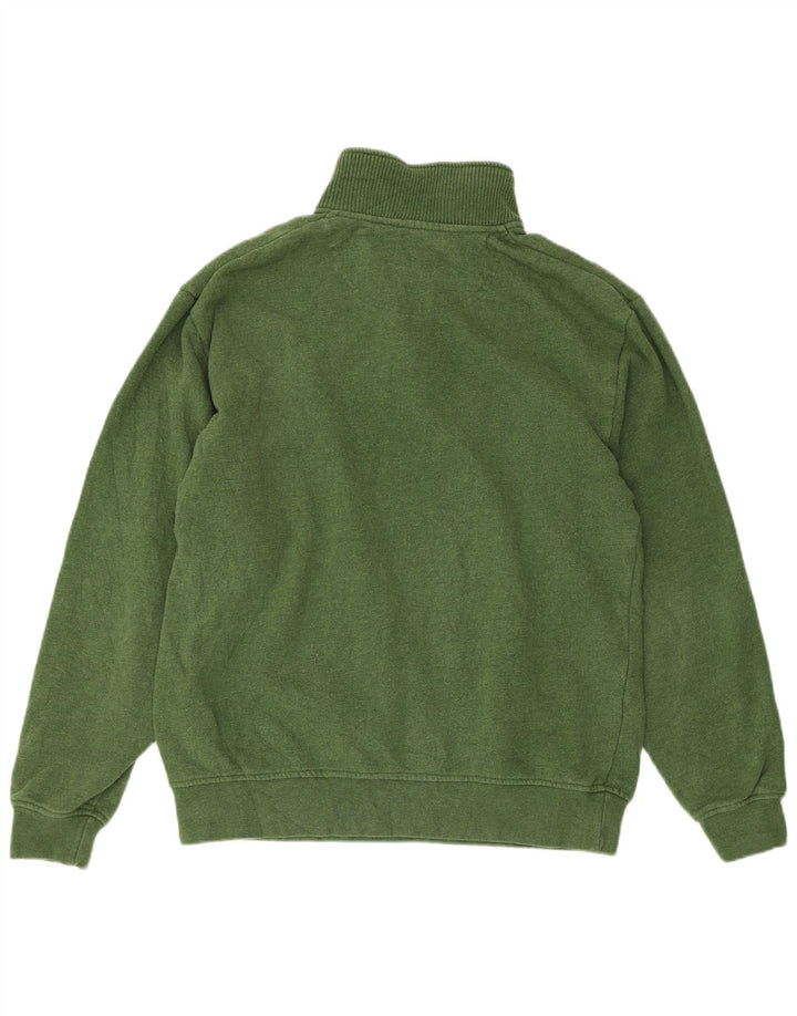 Orvis Sweat-shirt à fermeture éclair 1/4 pour homme, coupe régulière, en coton vert moyen