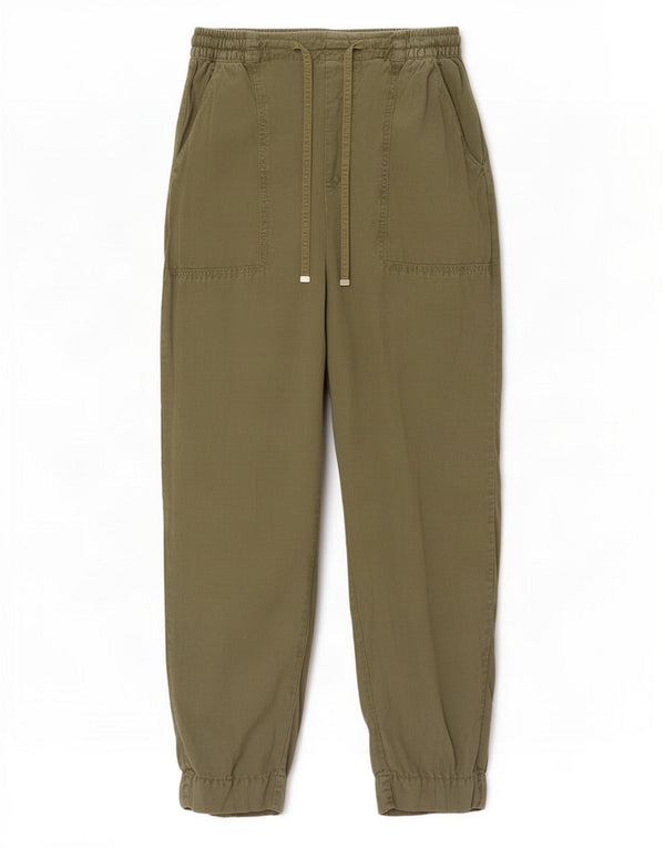 Zara Pantalon de jogging décontracté pour femme XS W24 L25 Kaki Lyocell