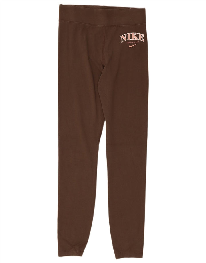 NIKE Leggings graphiques pour femmes UK 10 petit coton gris