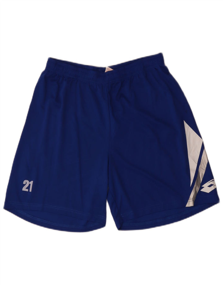 LOTTO Short de Sport Graphique Homme Bleu Moyen Polyester