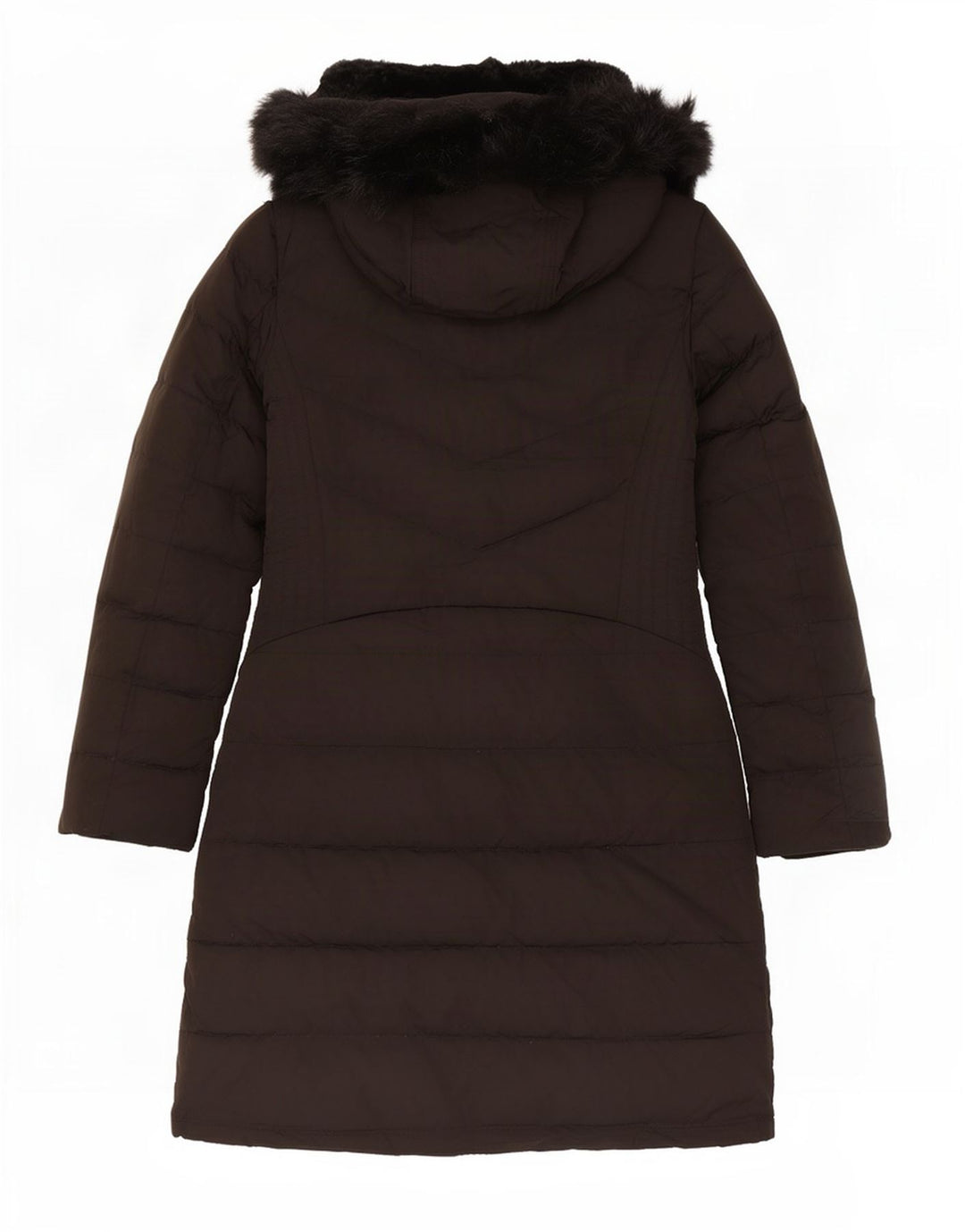 Zara Manteau rembourré à capuche pour femme UK 12 Polyester noir moyen