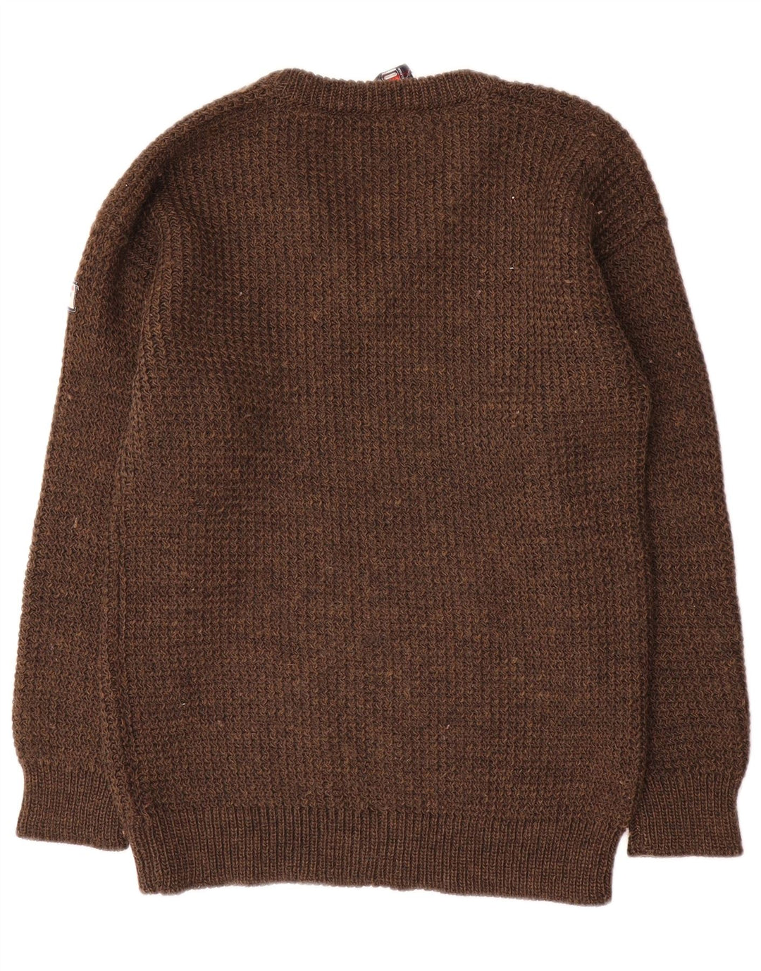 Fila Pull col V pour homme UK 36 Small Marron Laine