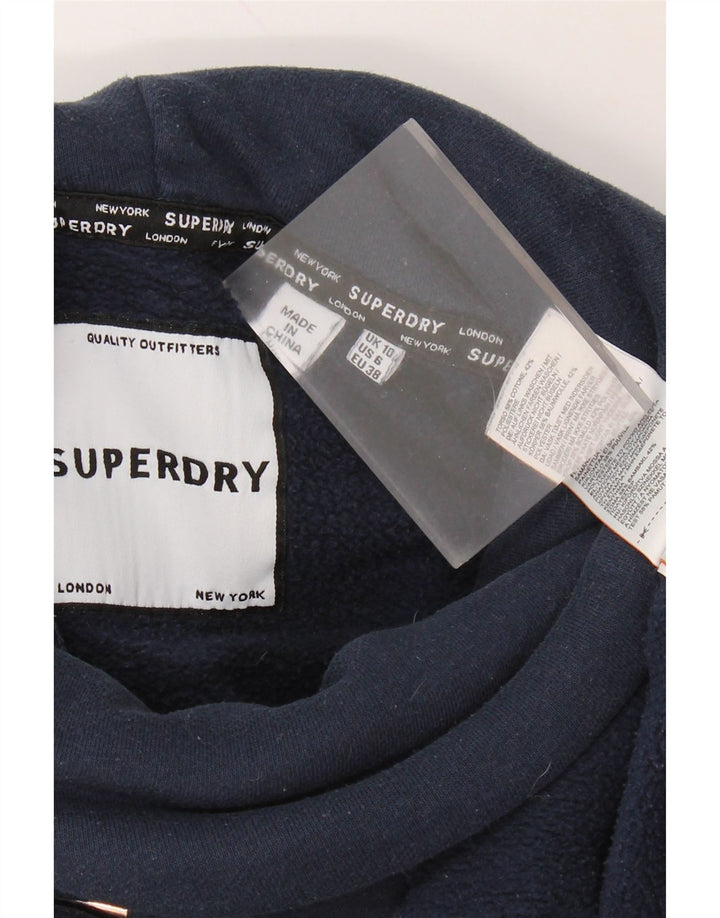 SUPERDRY Sweat-shirt graphique surdimensionné pour femme UK 10 Small Bleu marine