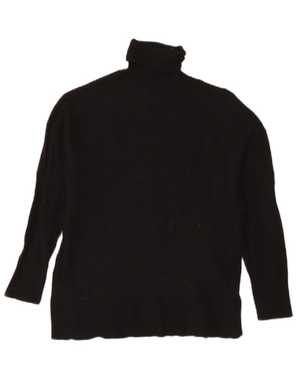 Massimo Dutti Pull col roulé pour femme UK 14 Laine noire moyenne