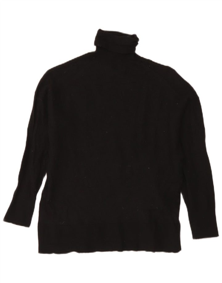 Massimo Dutti Pull col roulé pour femme UK 14 Laine noire moyenne