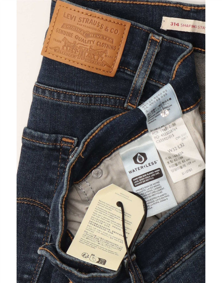 Levi's Jean 314 Shaping Straight Femme Bleu Marine W32 L32 Coton