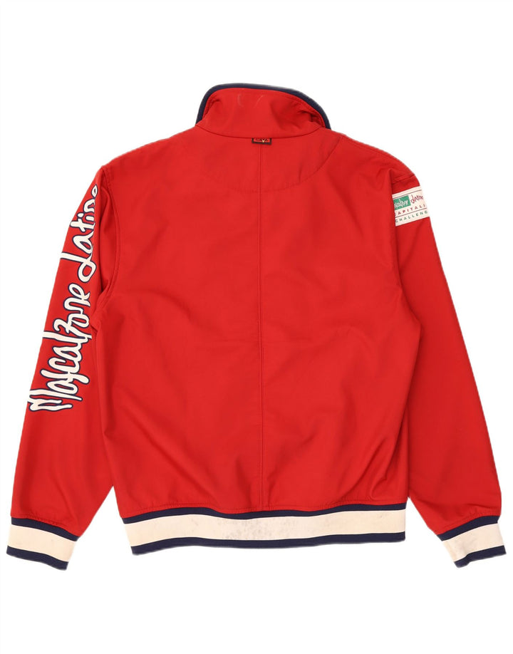 Kappa Veste de Survêtement Graphique Homme Rouge Moyen Polyester Colorblock