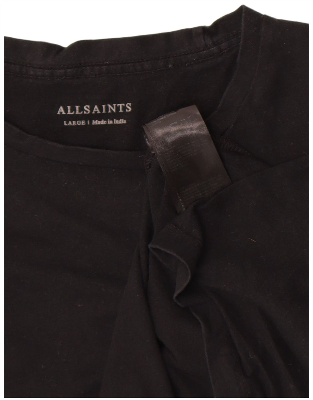 All Saints T-Shirt Homme Haut Large Noir Coton