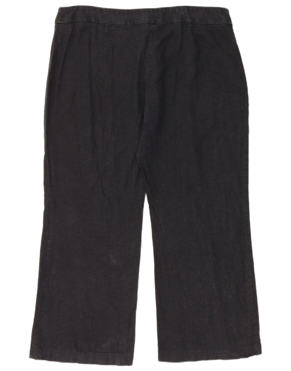Marks & Spencer Pantalon décontracté à jambe large pour femme W36 L26 Noir