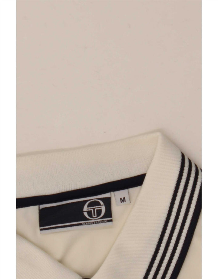 Sergio Tacchini Polo Homme Blanc Moyen Colourblock