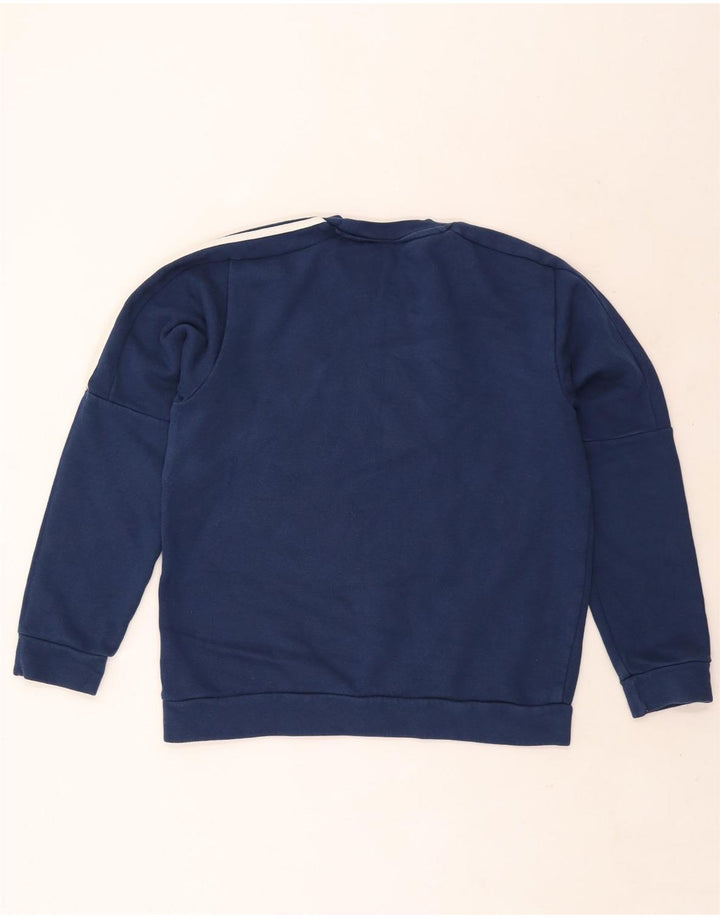 Adidas Mens Sweatshirt Jumper Petit Bleu Marine Coton