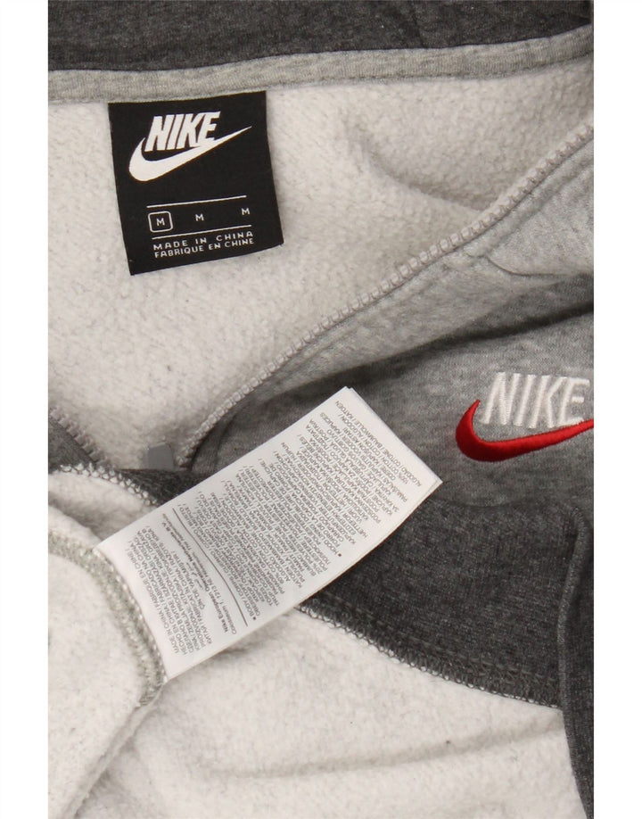 Nike Sweat à capuche zippé en coton moucheté gris moyen pour homme