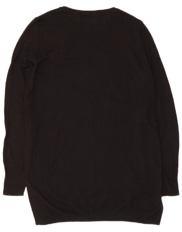 Zara Pull col bateau pour femme UK 12 Medium Noir Viscose