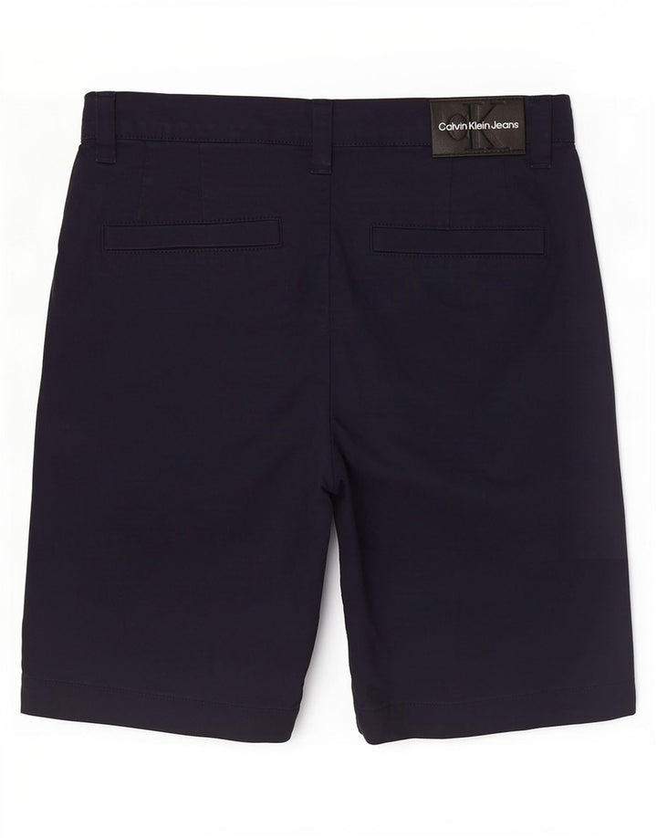 Calvin Klein Short Chino Homme Petit W30 Bleu Marine Coton