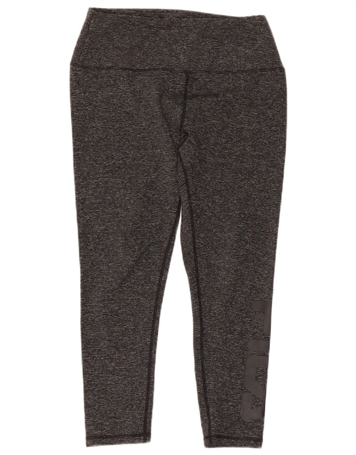 FILA Legging Capri graphique pour femme UK 10 petit gris à fines rayures en polyester