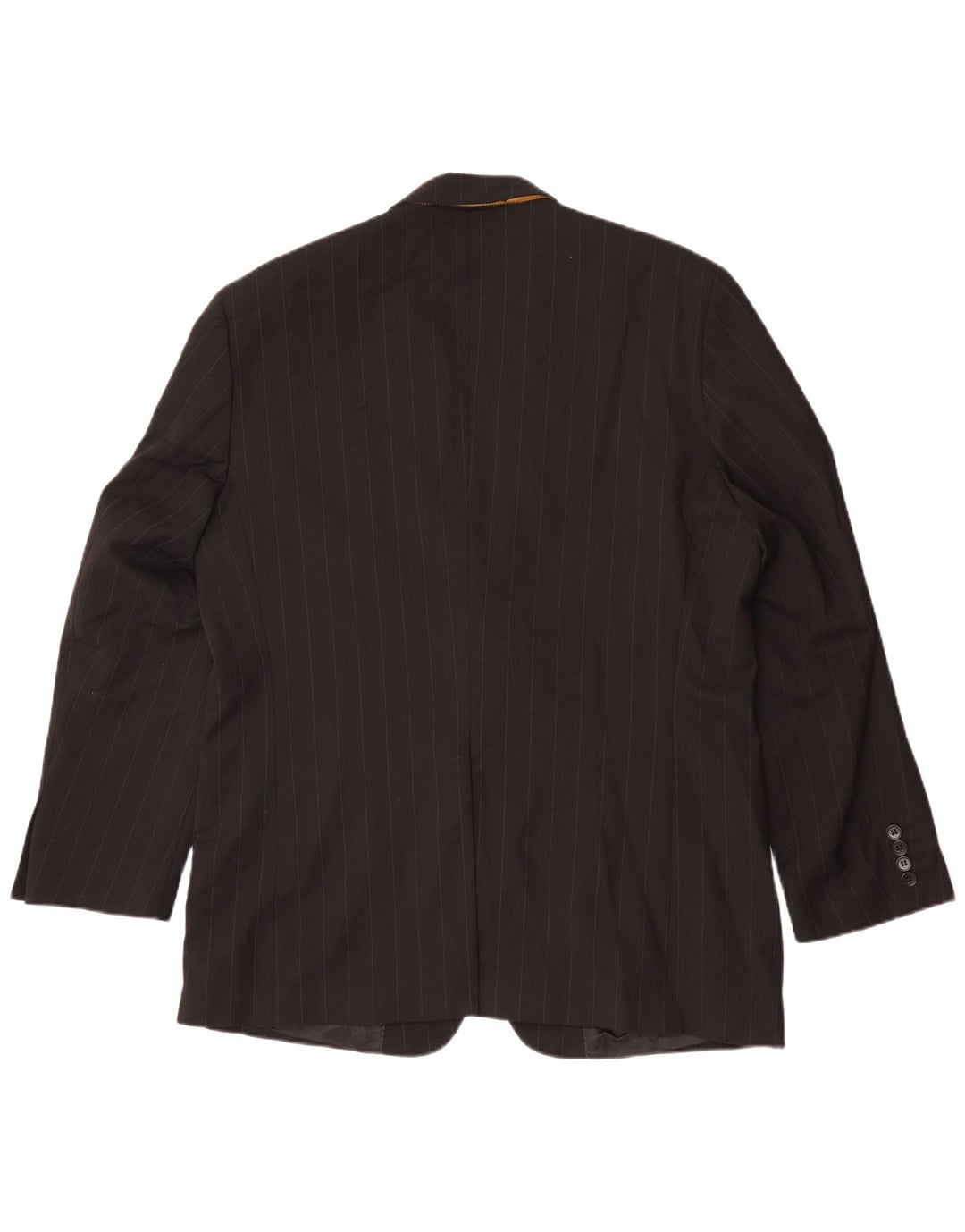 Kartel Veste blazer à 2 boutons pour homme UK 44 2XL Noir à fines rayures Polyester