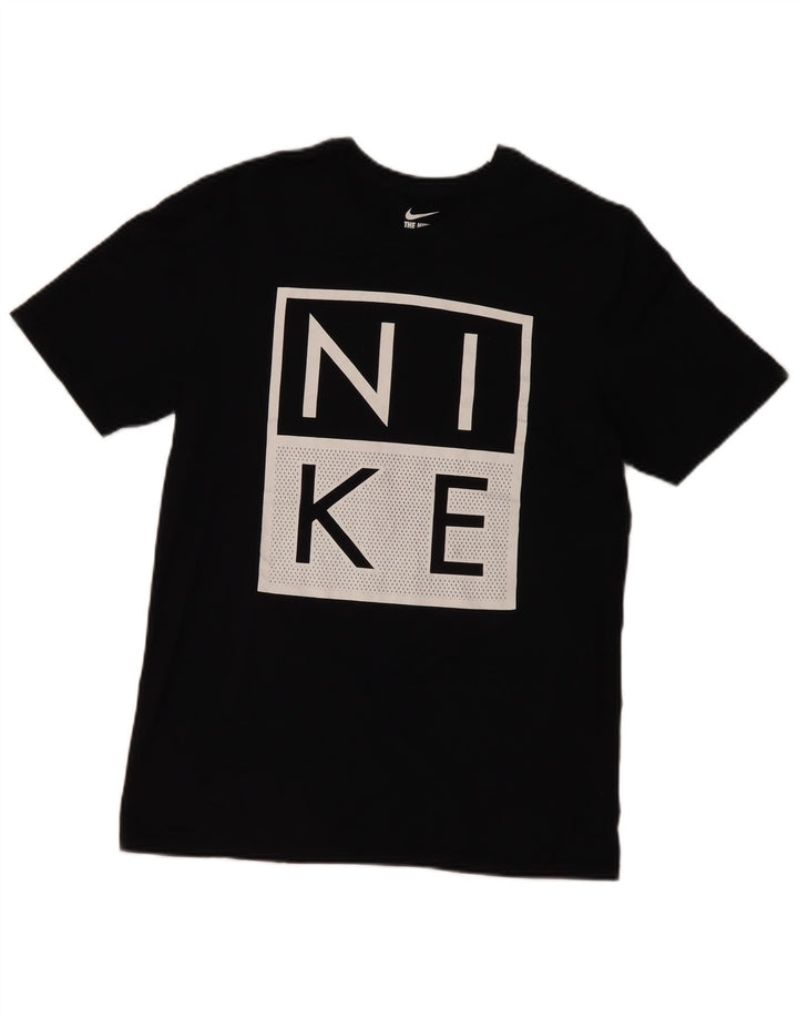 Nike T-shirt graphique pour homme en coton noir moyen