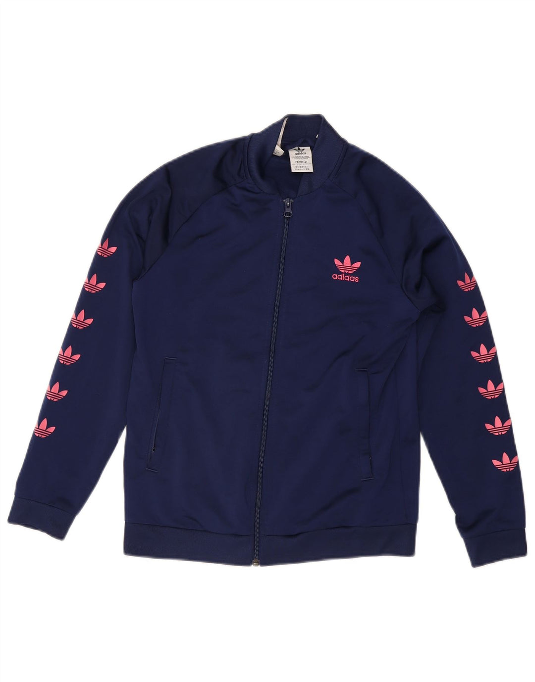 ADIDAS Girls Prime Blue Graphic Tracksuit Top Jacket 12-13 Years Navy Blue Vintage Adidas and Second-Hand Adidas from Messina Hembry 