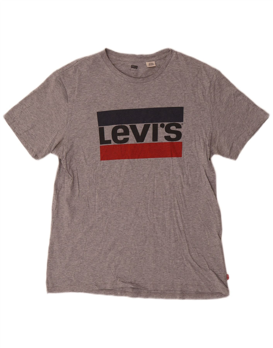 Levi's T-Shirt Graphique Homme Large Gris Moucheté