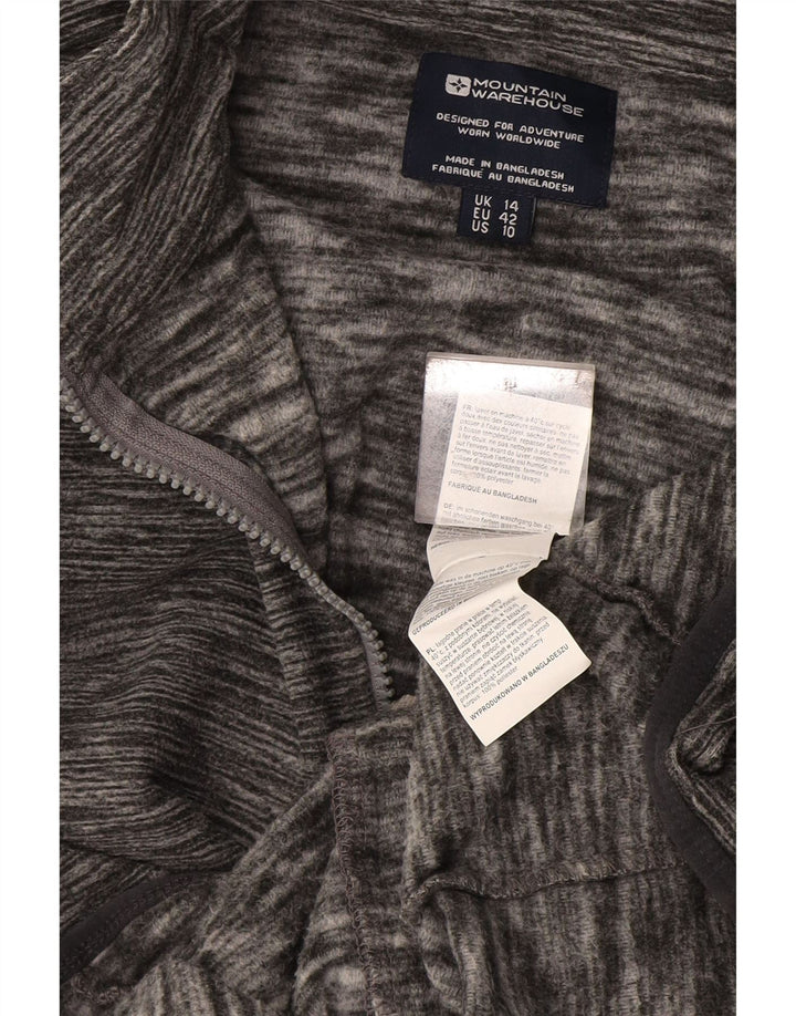 Mountain Warehouse Veste Polaire Femme UK 14 Large Gris Moucheté Polyester