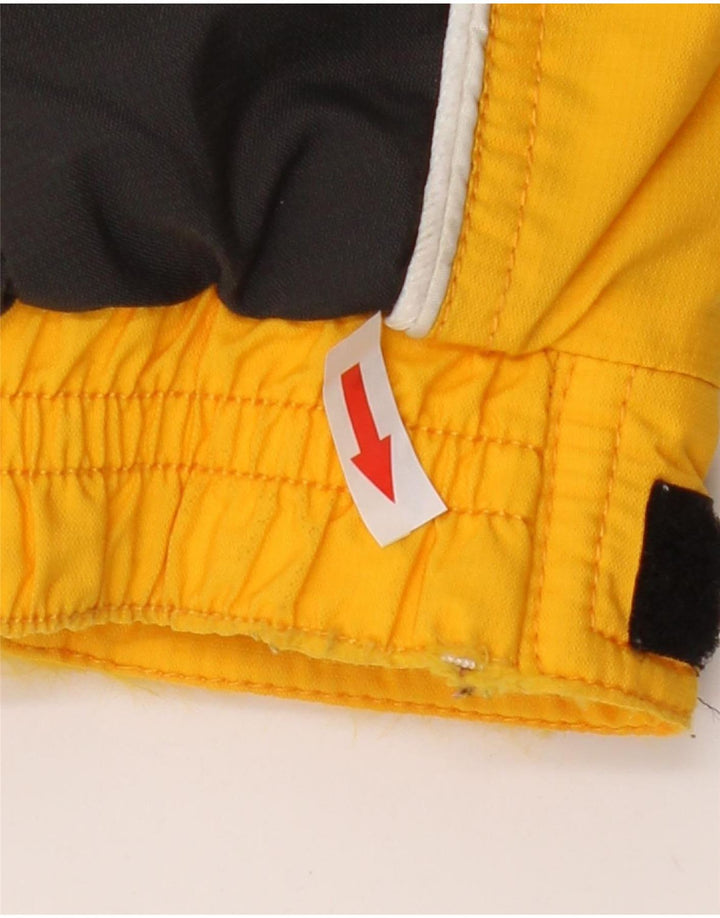 Veste de ski imperméable vintage pour homme IT 48 Medium Yellow Colourblock