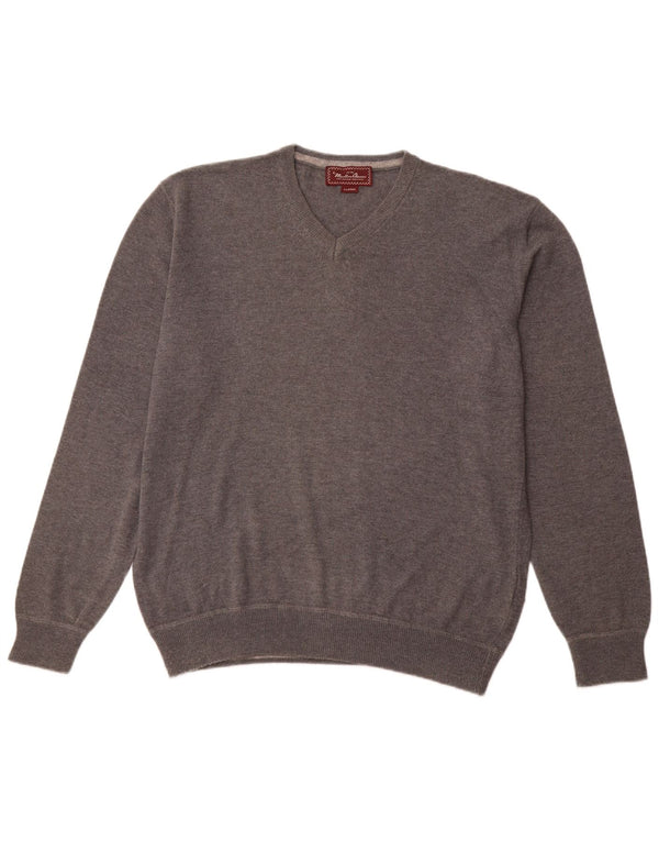 MARLBORO CLASSICS Pull Col V Homme XL Gris Laine