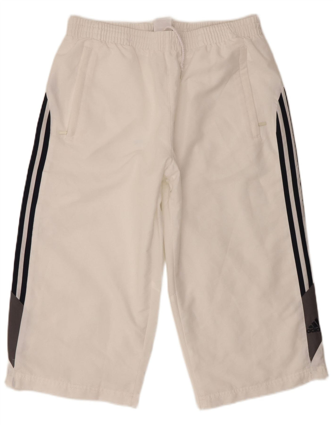 Adidas Pantalon de Survêtement Capri Homme Blanc Moyen Polyester Colorblock