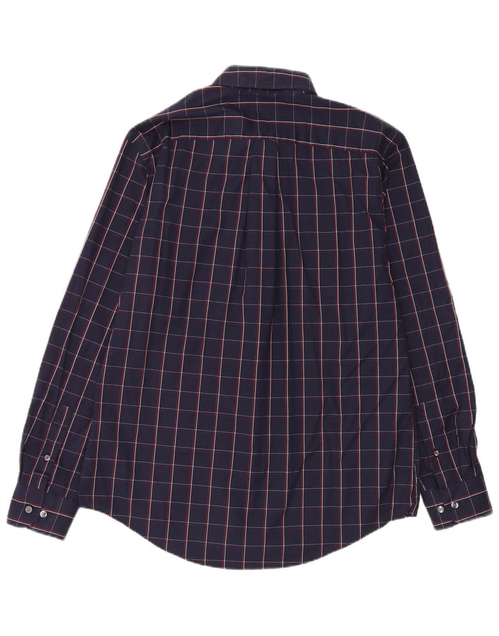 Tommy Hilfiger Chemise Homme Grand Carreau Bleu Marine Coton