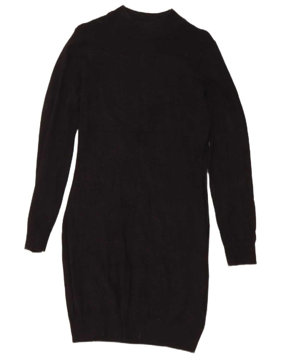 Guess Robe pull graphique pour femme UK 12 Medium Noir Viscose
