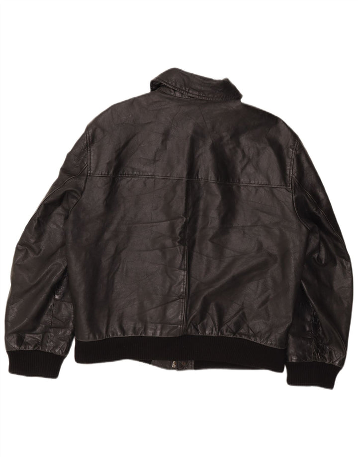 The Bridge Veste en cuir pour homme IT 50 Large Noir