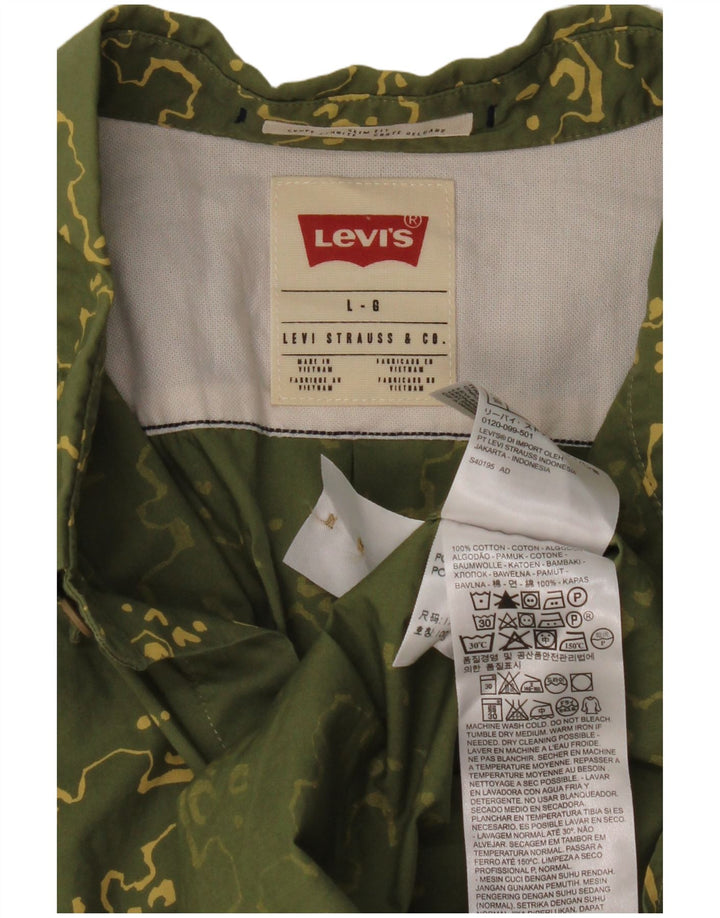 Levi's Chemise Slim Fit Homme Vert Camouflage Coton