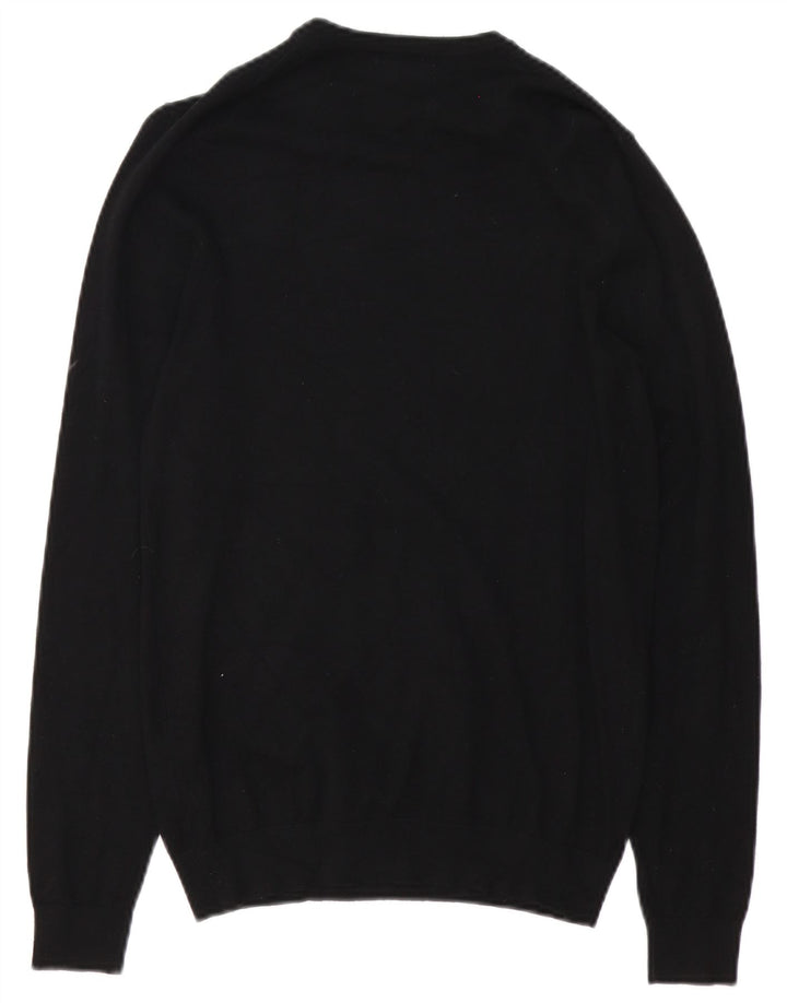 ZARA Pull à col rond pour homme Small Noir Viscose