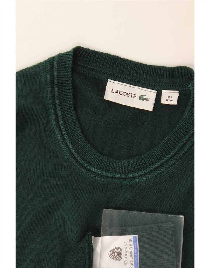 Lacoste Mens Crew Neck Jumper Pull Taille 4 Laine Vert Moyen
