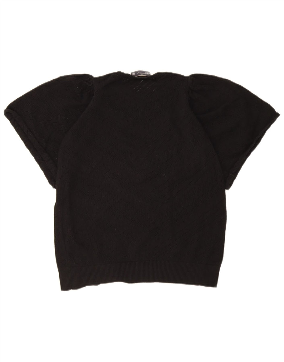 Marks & Spencer Pull ras du cou pour femme UK 10 Petit Noir Géométrique