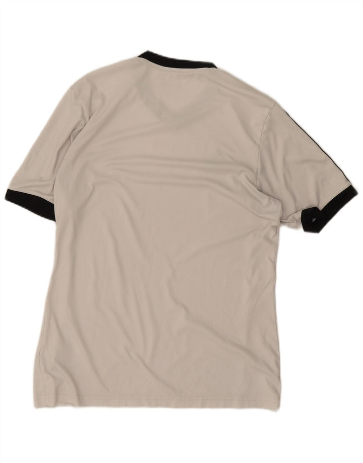 Adidas T-shirt pour homme en polyester blanc cassé moyen