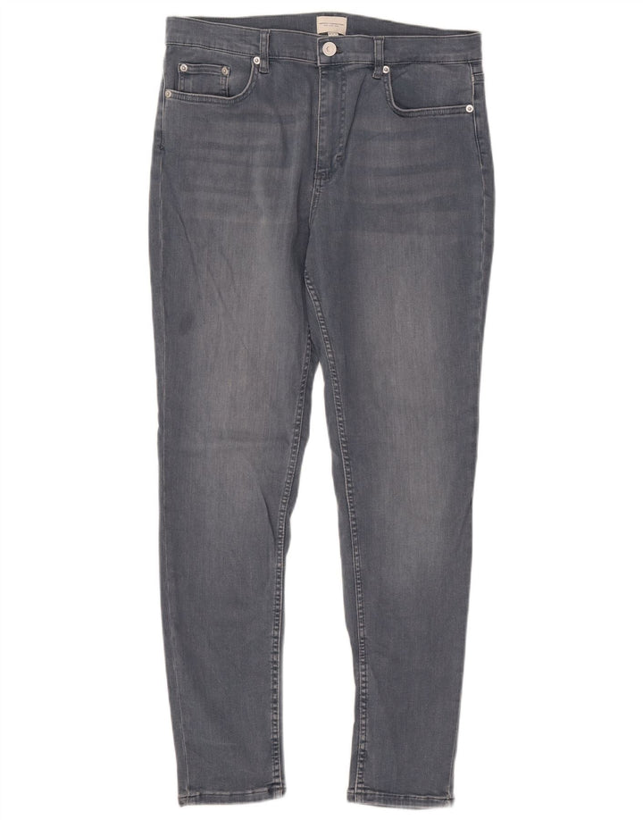 FRENCH CONNECTION Jean slim pour femme UK 16 Large W32 L29 Bleu Coton