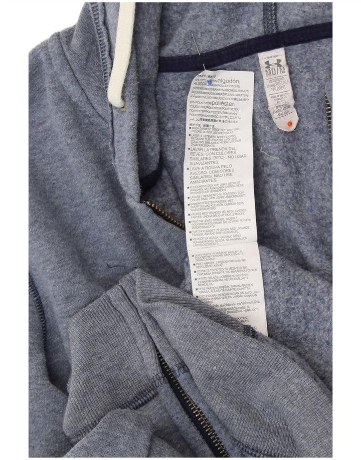 UNDER ARMOUR Sweat à Capuche Zippé Graphique Homme Bleu Moyen Coton