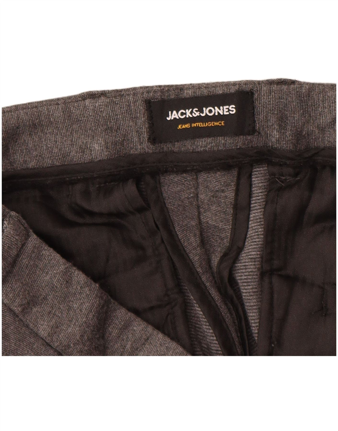 JACK & JONES Pantalon Chino Slim Marco Homme W36 L32 Gris Viscose