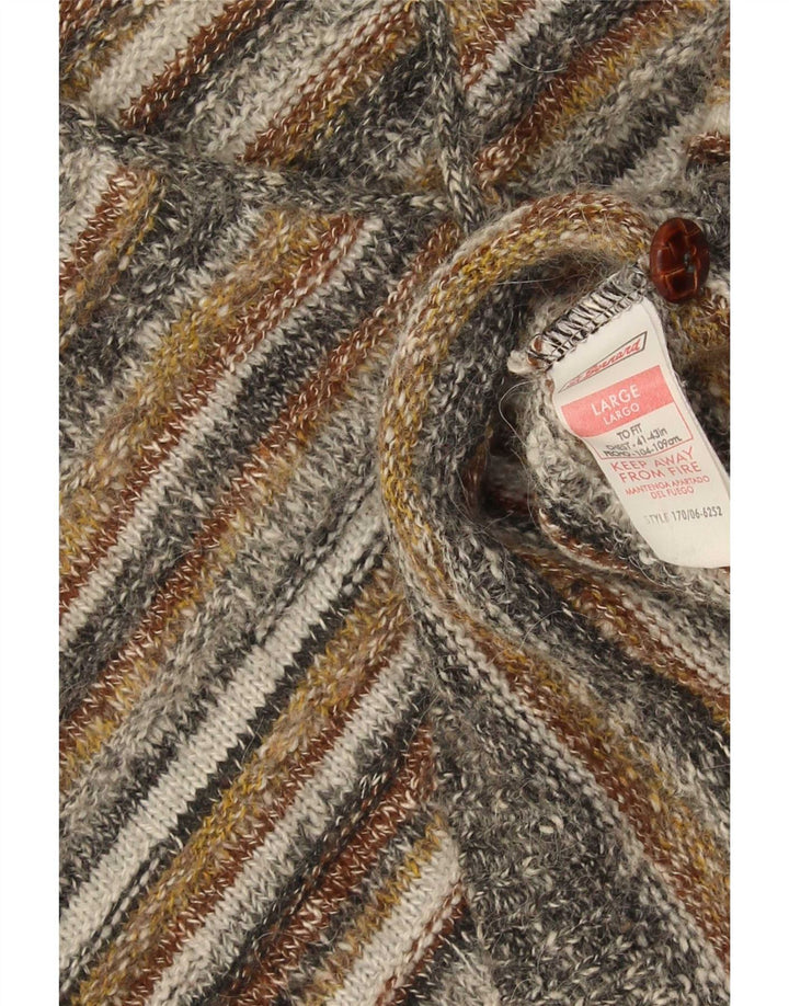 St. Bernard Cardigan sans manches pour homme à rayures multicolores