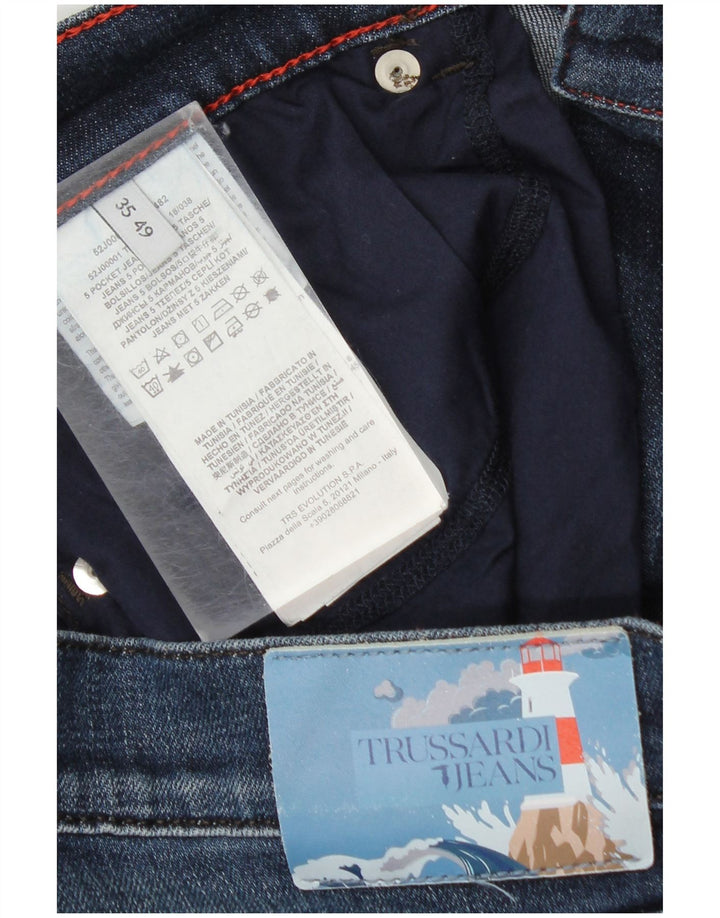 Trussardi Jean Droit W35 L31 Bleu Coton Homme