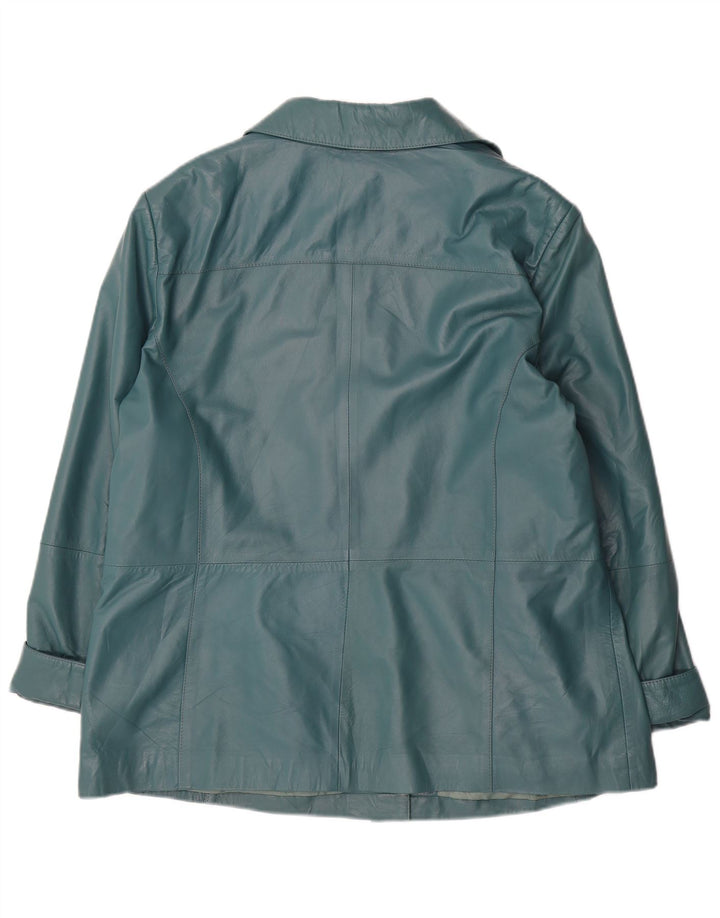 Veste en cuir femme vintage EU 48 2XL Cuir vert