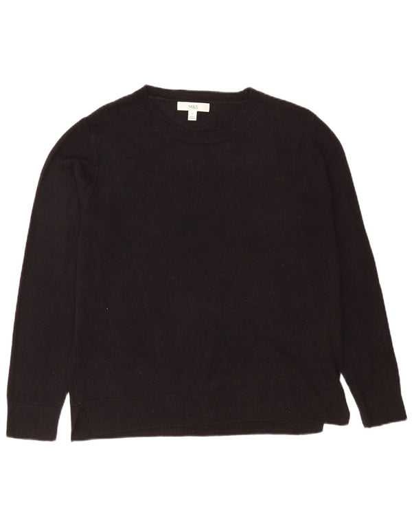 Marks & Spencer Pull ras du cou pour femme UK 16 Large Acrylique Noir
