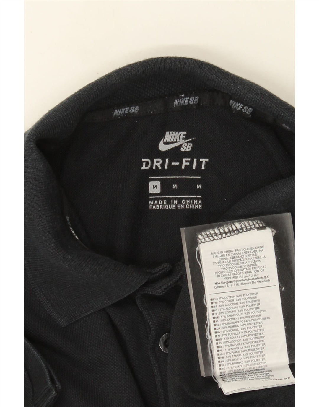 Nike Polo Dri Fit Homme Noir Moyen Coton