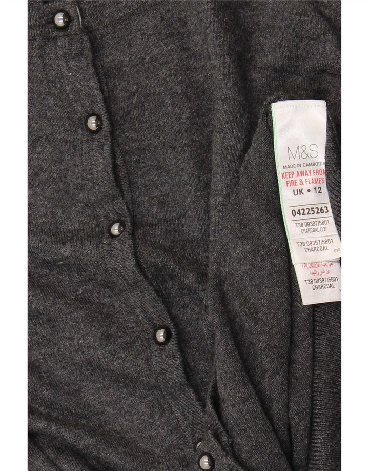 Marks & Spencer Cardigan pour femme en viscose gris moyen UK 42