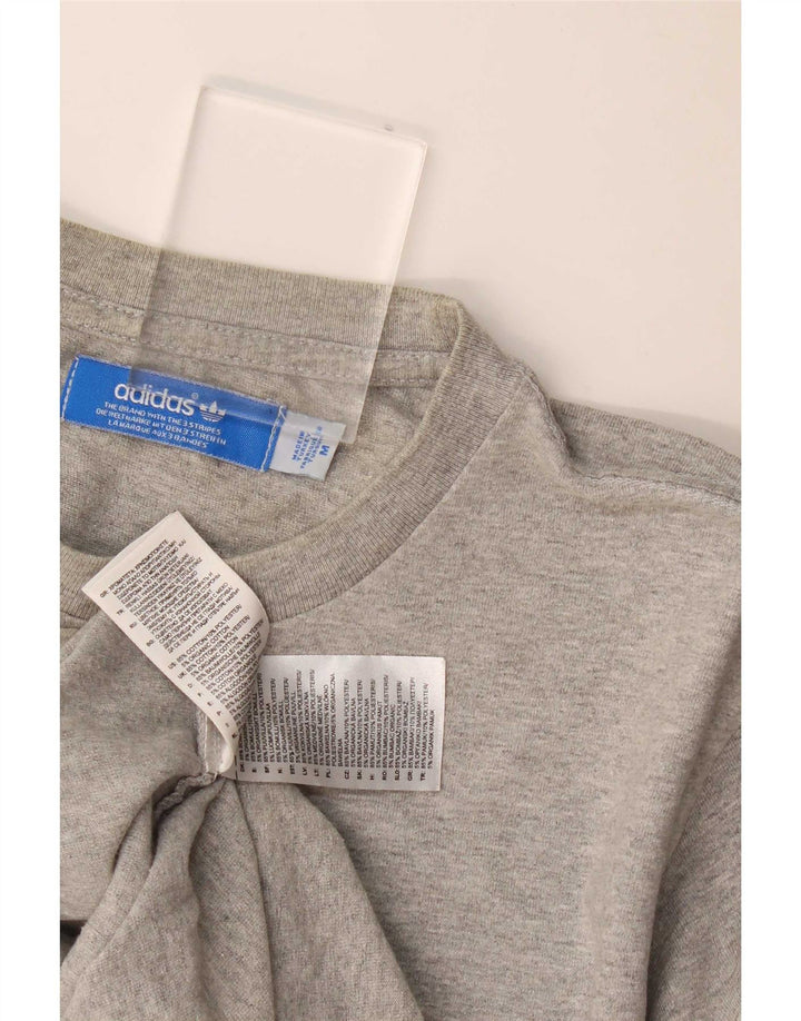 Adidas T-Shirt Graphique Homme Gris Moyen Coton