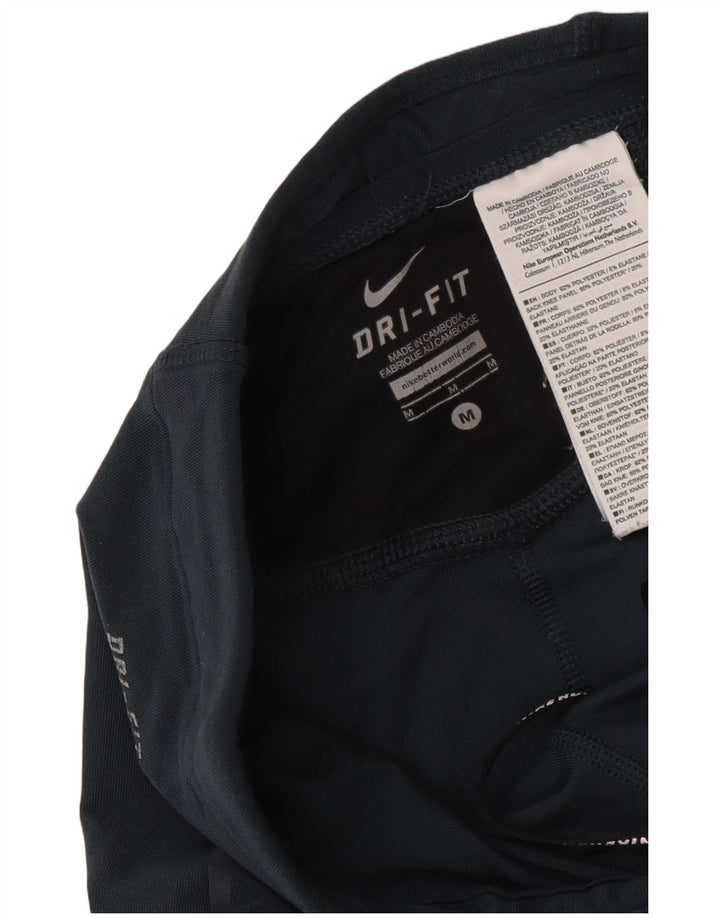 Nike Legging Dri Fit pour femme UK 12 Polyester géométrique bleu marine moyen