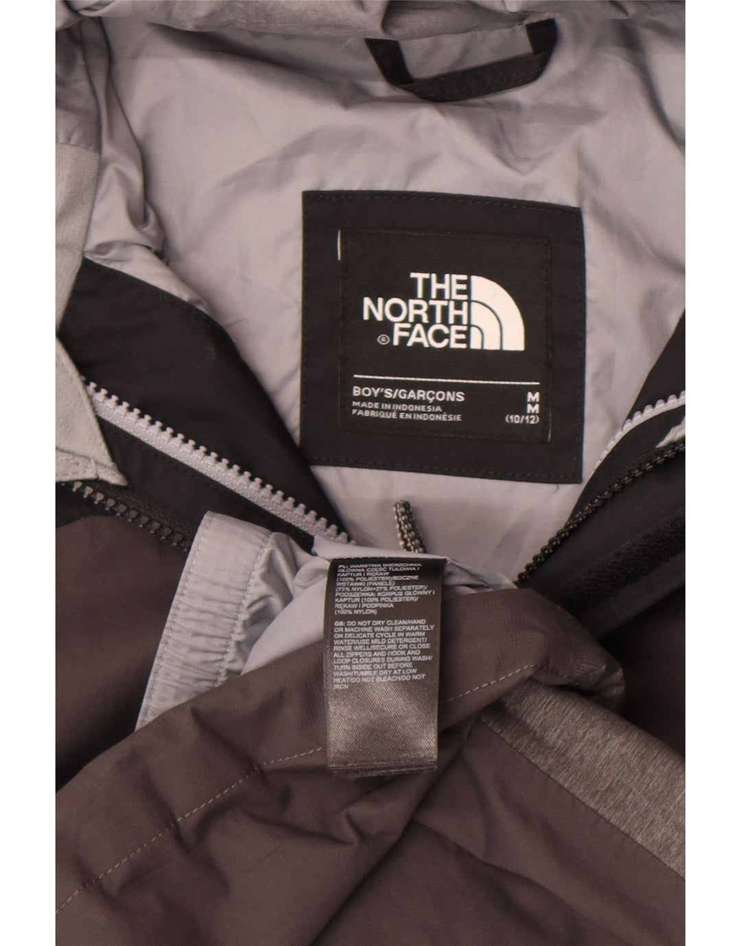 The North Face Veste de Pluie à Capuche Garçon 10-11 Ans Gris Moyen Polyester