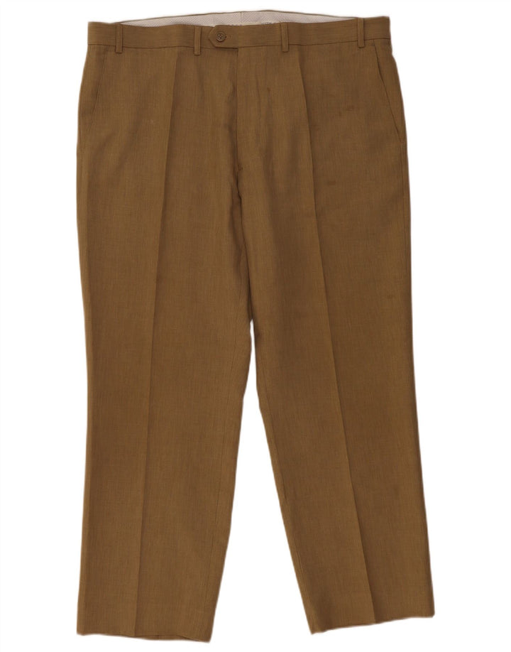 Marks & Spencer Pantalon de costume pour homme W40 L29 Beige Polyester