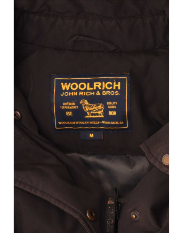 Woolrich Parka à capuche pour femme UK 12 Medium Noir